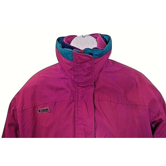 Columbia Womens Vintage Bugaboo 2 In 1 Ski Jacket Pink Purple Blue USA Size M - Picture 3 of 13